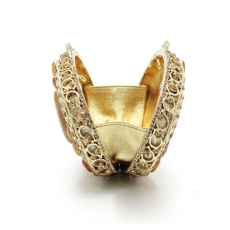 Fashion Luxury Agate Stone Clutch Bag Golden Chain Party Wedding Purse Women Rhinestone Evening Female Dinner Dress Handbag