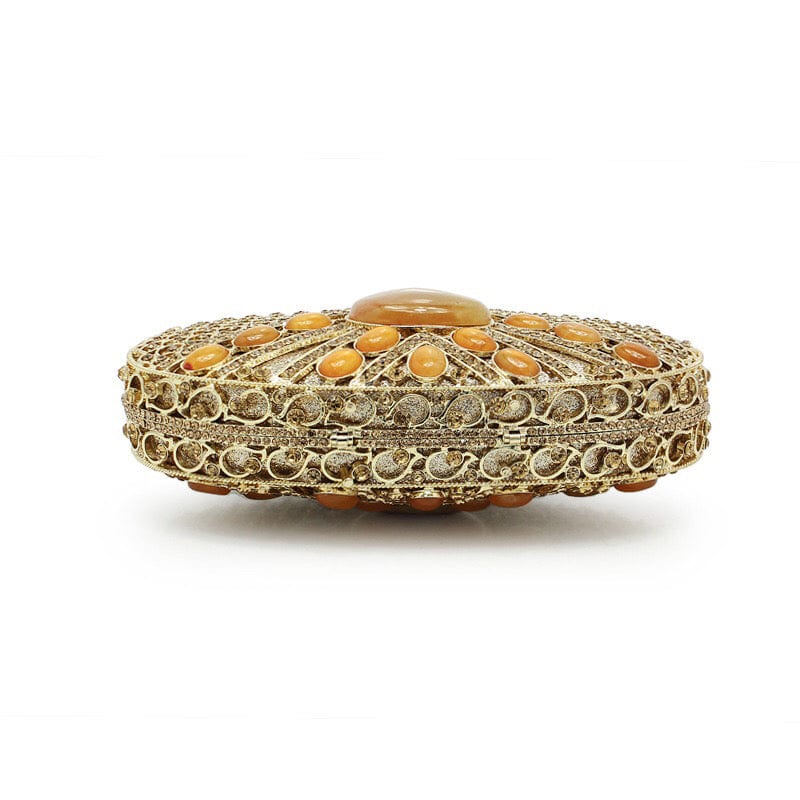 Fashion Luxury Agate Stone Clutch Bag Golden Chain Party Wedding Purse Women Rhinestone Evening Female Dinner Dress Handbag