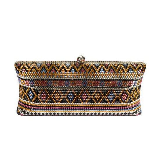 Fashion Luxury Diamond Sparkle Metal Rhinestone Chain Bag Beaded Clutch Evening Handbags Bags With Crystals