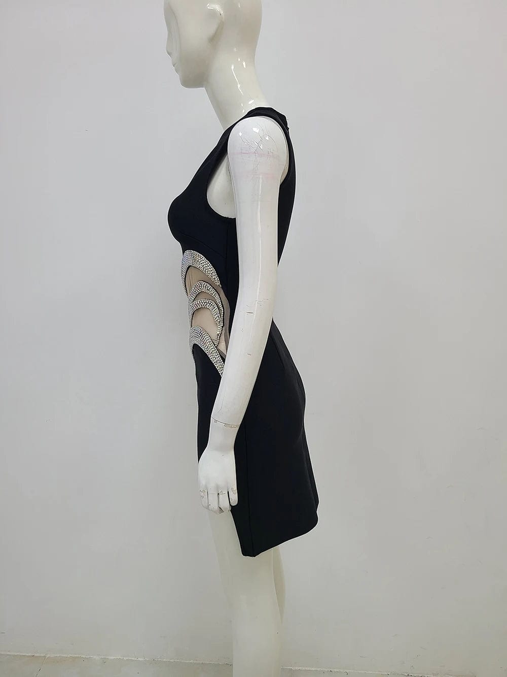 Fashion Party Clothing Celebrity Elegant One Sleeve Evening Women Party Dress