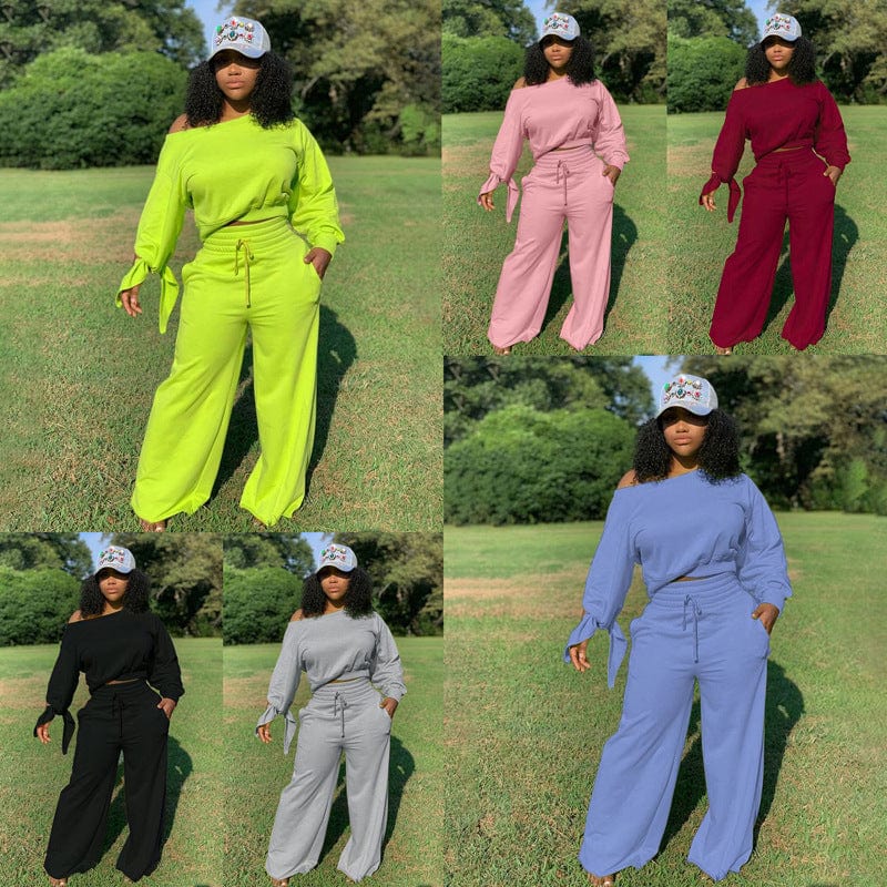Fashion Plus Size Clothes 2022 Winter Casual Women's Sweater Cotton Pants Set Tracksuits Two Piece Sets For Women