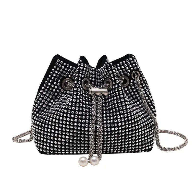 Fashion Rhinestone Bucket Bags Women Handbags Ladies Shoulder Bling Purses and Handbags 2022