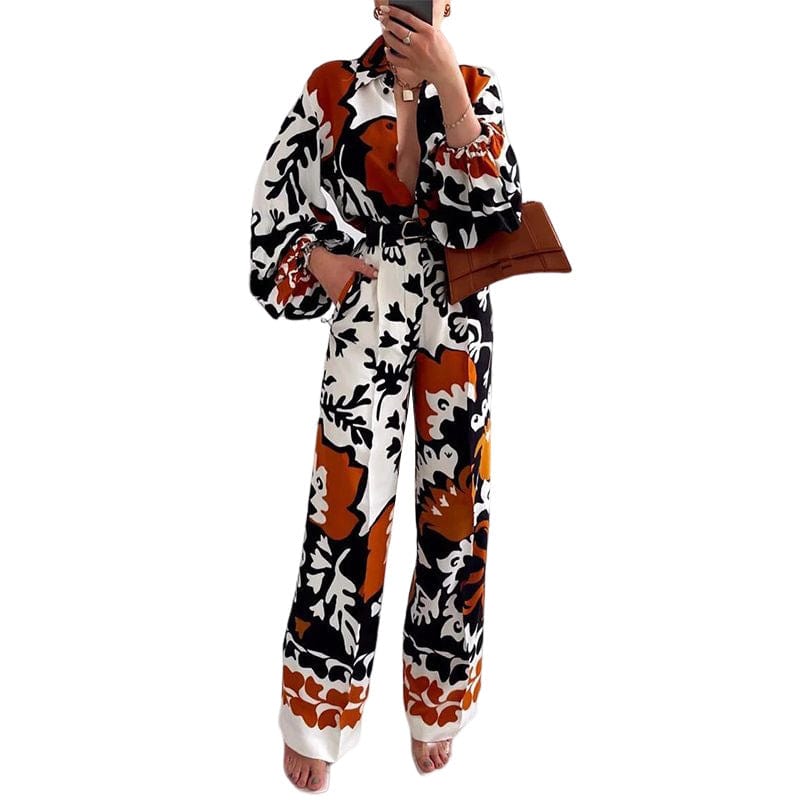Fashion Sexy Backless Wide Leg Jumpsuit Women Bohemian Floral Printing Elastic Waist Summer New Sleeveless 2023 Women's Clothing