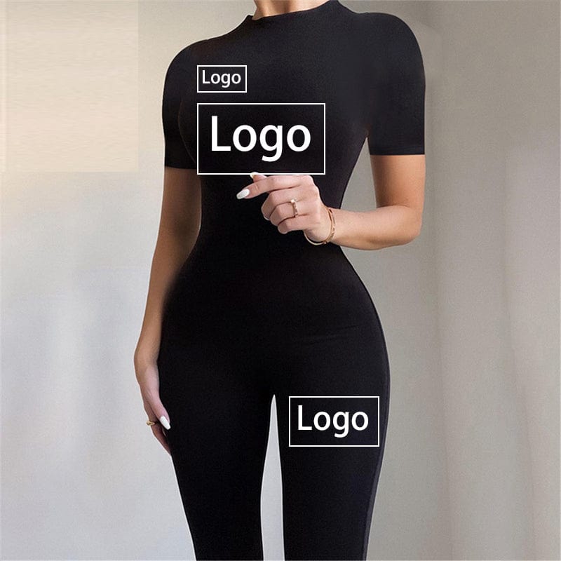 Fashion Short Sleeve Bodycon Women One Piece Jumpsuits