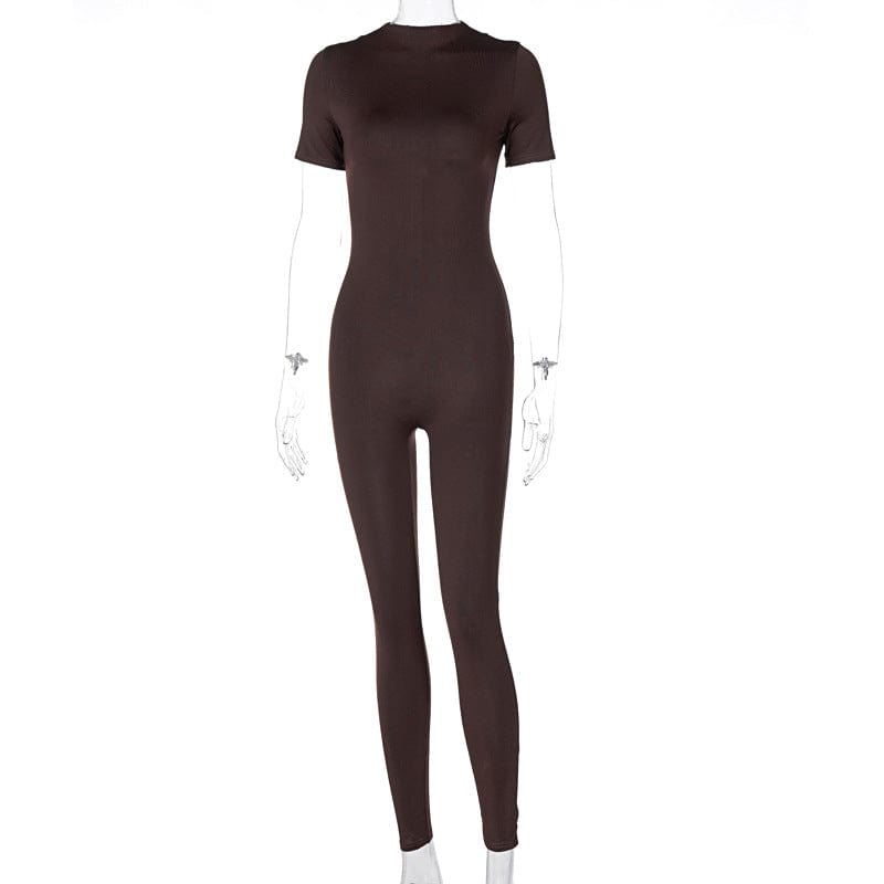 Fashion Short Sleeve Bodycon Women One Piece Jumpsuits