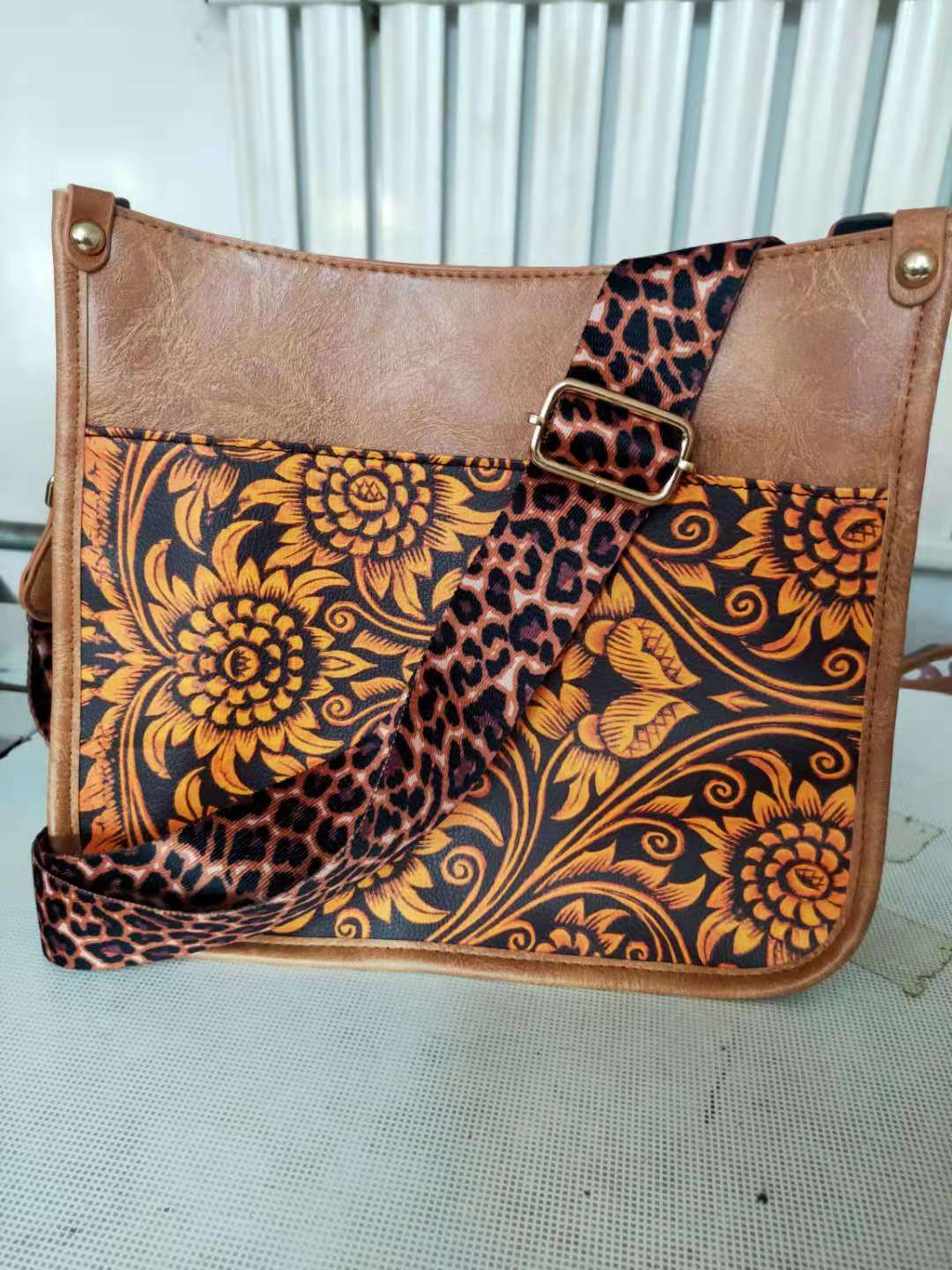 Fashion Women Handbags Shoulder Purse PU Leopard Tote Set  Strap Bag Ahdorned Vegan Leather Messenger Bag Drop Shipping