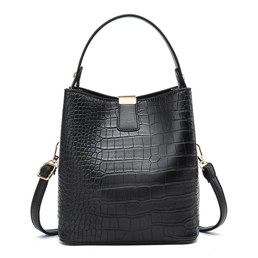 Fashionable new alligator pattern for women bucket shoulder cross body bag with a good look at high quality of the handbags