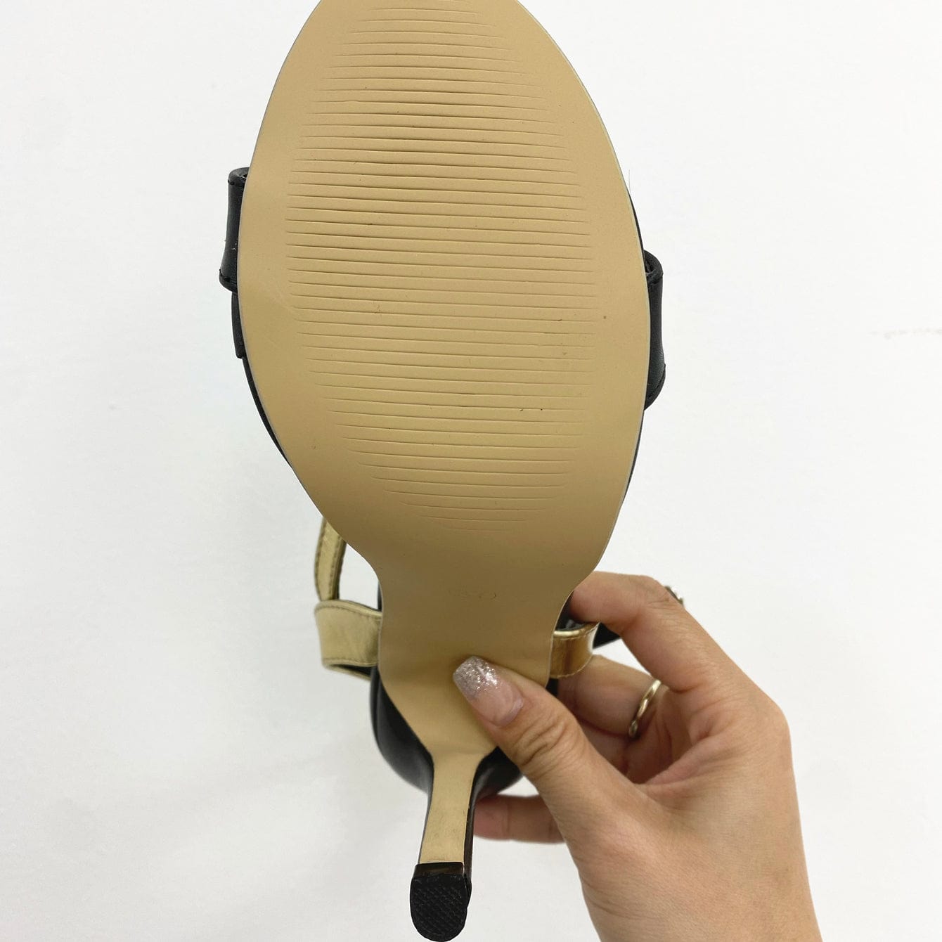 Feet ring strap Roman style color blocking 2023 new slim high heel sexy female sandals black lady sandals