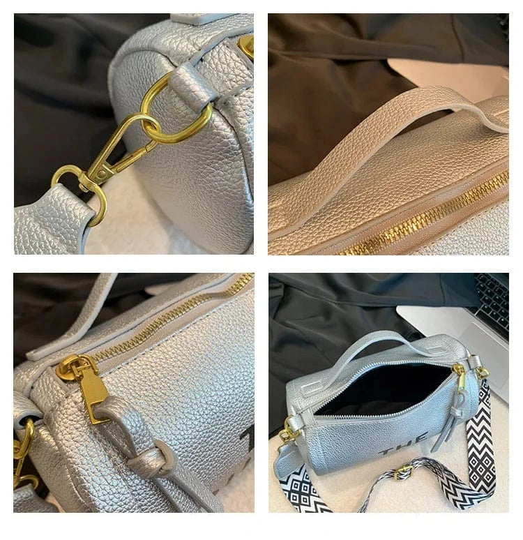 Female Cylinder Trend New Brand Purses and Handbags Designer Luxury Barrel Shaped Crossbody Bags for Women Boston Shoulder Bags