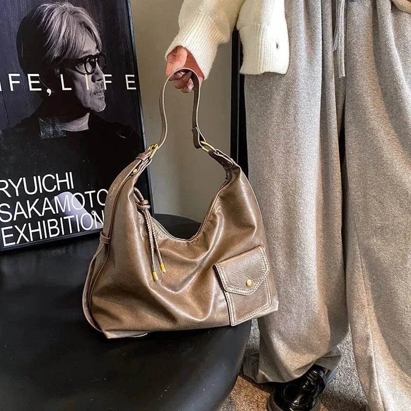 Female Hobo Handbag Large Capacity Shoulder Bags Big Stylish Totes Ladies Soft Leather Hobos Messenger Bags Women Shopper Bag