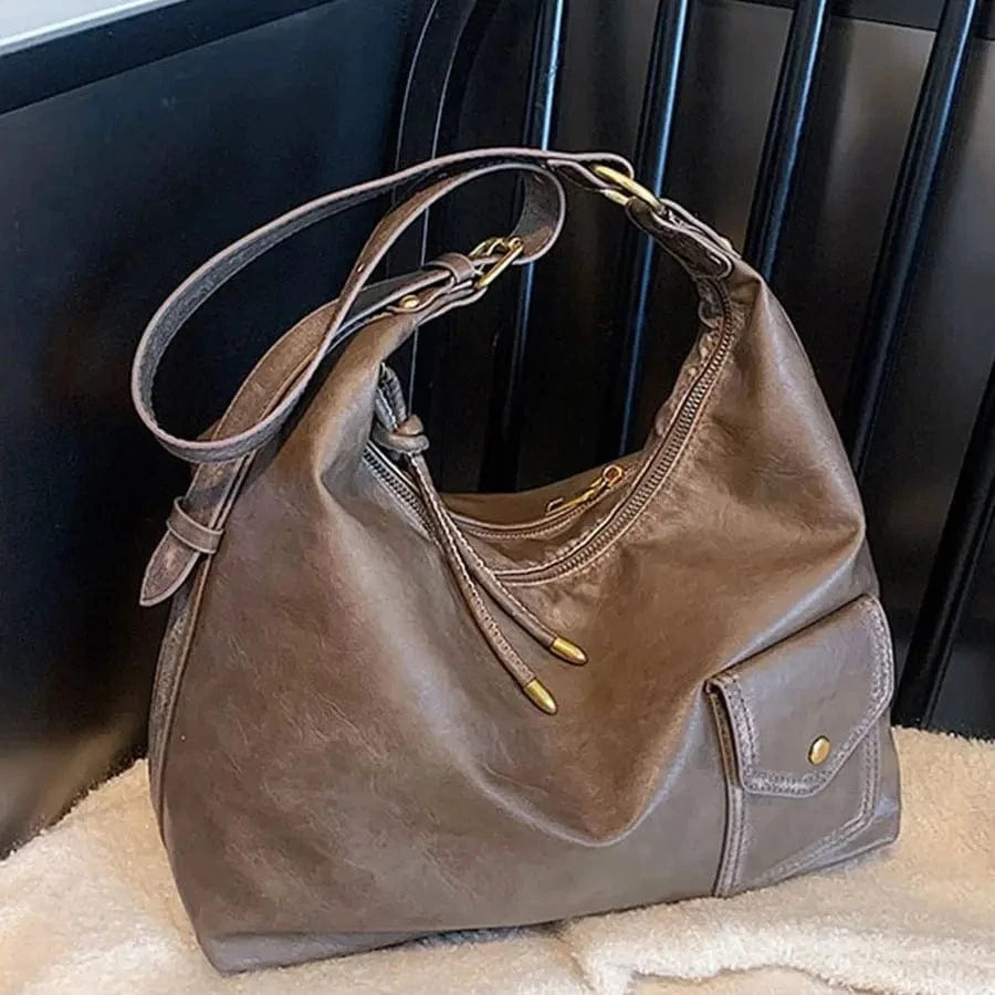 Female Hobo Handbag Large Capacity Shoulder Bags Big Stylish Totes Ladies Soft Leather Hobos Messenger Bags Women Shopper Bag