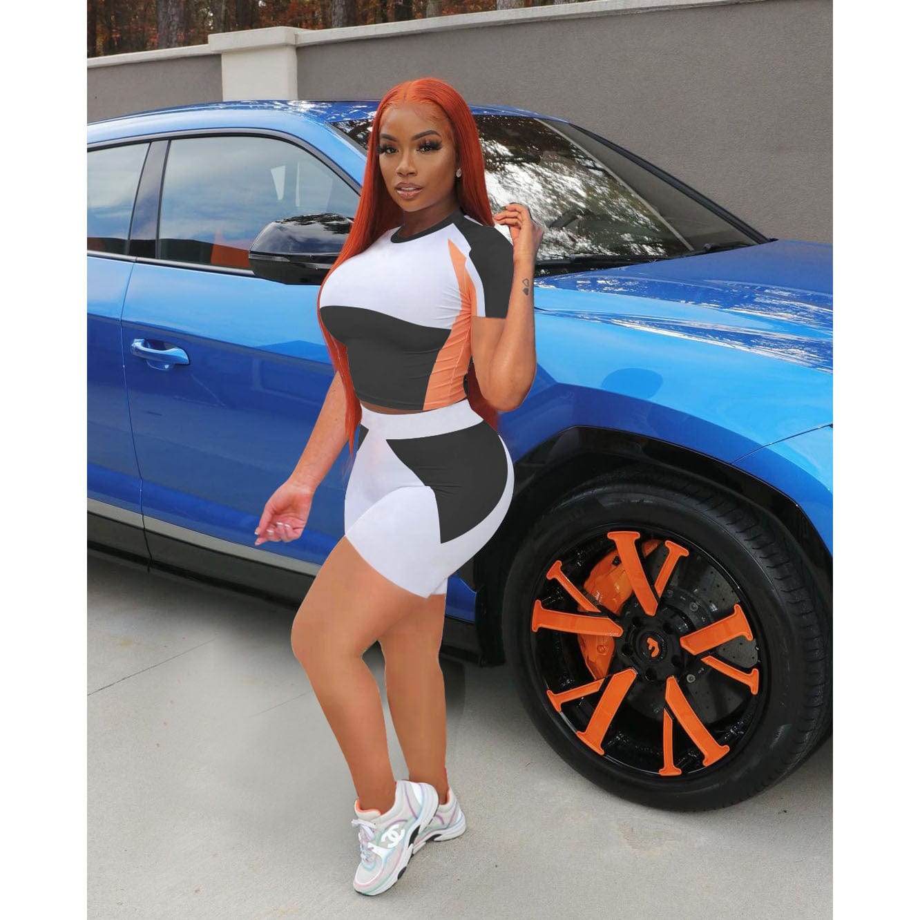 Fengway 2022 Ladies Summer New Short Sleeve Shorts Fashion Casual Sports Two-piece Set
