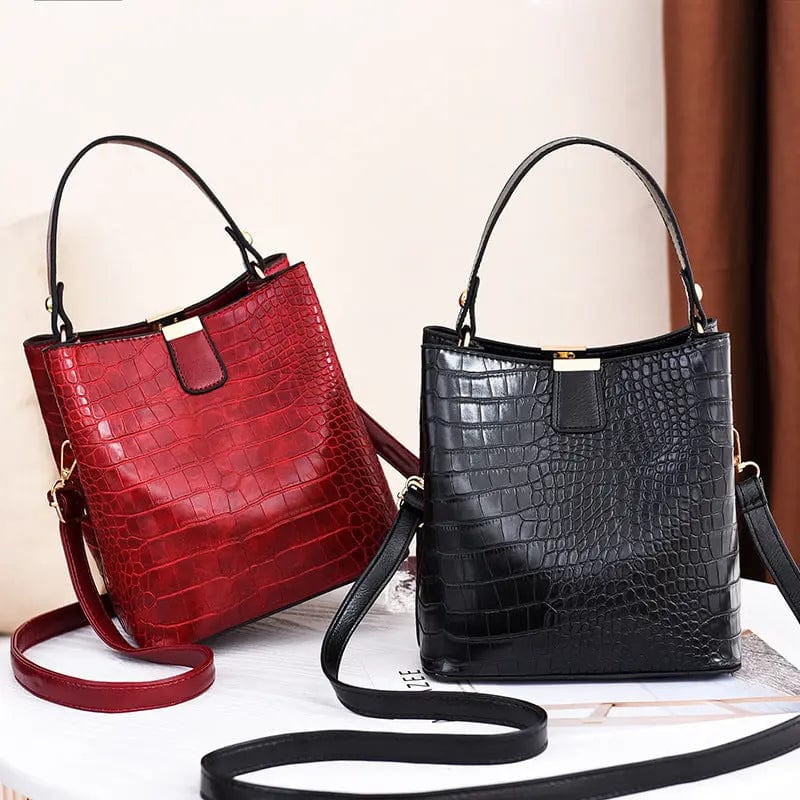 FG039 2022 Crocodile Pattern Women Handbags Alligator Cross Body Bags Simple Fashion Bucket Purses Fashion Bags