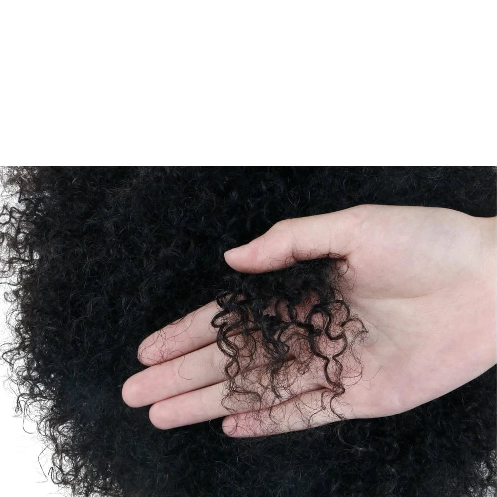 FH Afro Kinky Curly Human Hair Wigs 10 Inch Virgin Brazilian Hair Wig for Women