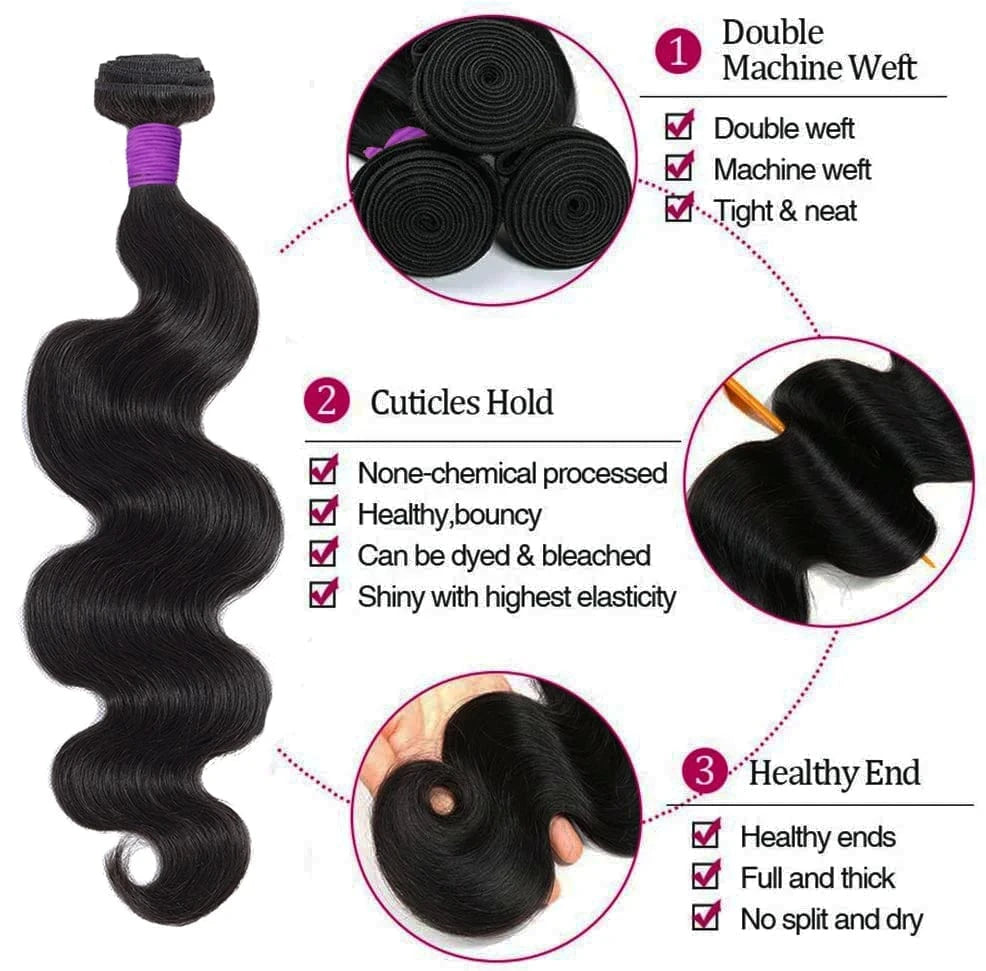 FH high quality black unprocessed human frontal 13x4 hd lace frontals preplucked frontal with 3 human hair bundles