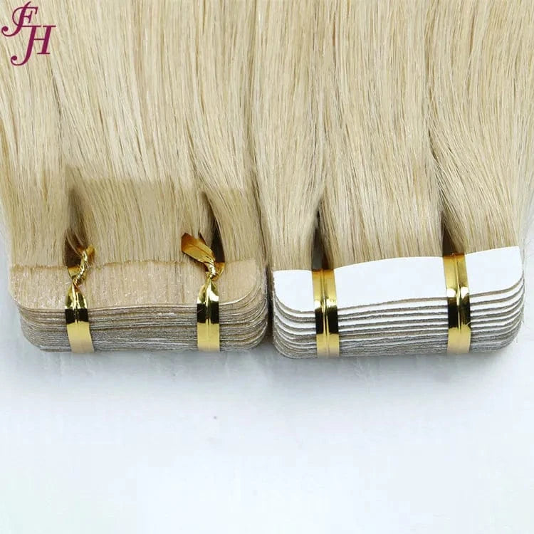 FH Ready To Ship Tape In Hair Extensions 100% Remy Human Hair Double Drawn Natural Invisible Tape Hair Extension
