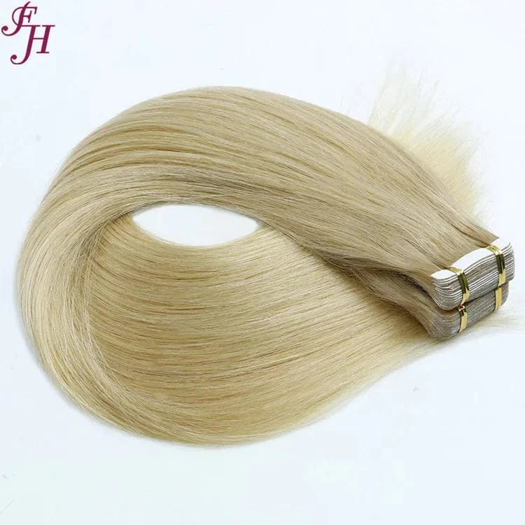 FH Ready To Ship Tape In Hair Extensions 100% Remy Human Hair Double Drawn Natural Invisible Tape Hair Extension
