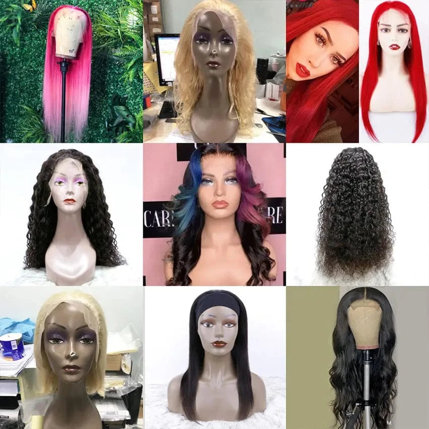 FH wholesale human raw hair natural black brazilian cuticle aligned virgin hair 13*4 lace front hair wig