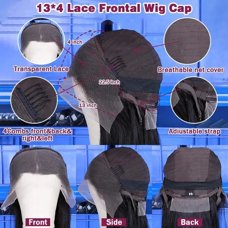 FH wholesale human raw hair natural black brazilian cuticle aligned virgin hair 13*4 lace front hair wig