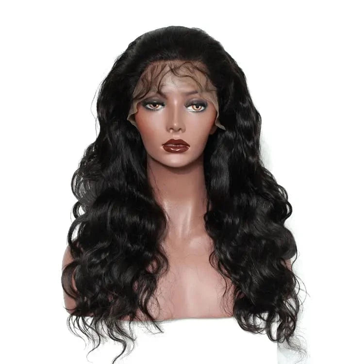 FH wholesale human raw hair natural black brazilian cuticle aligned virgin hair 13*4 lace front hair wig
