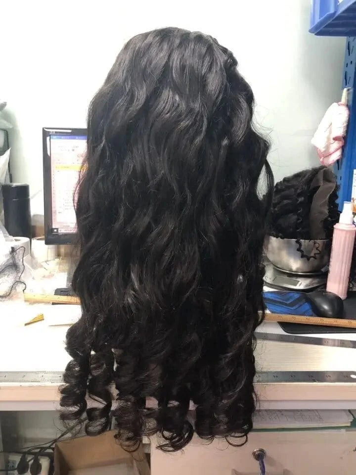 FH wholesale human raw hair natural black brazilian cuticle aligned virgin hair 13*4 lace front hair wig
