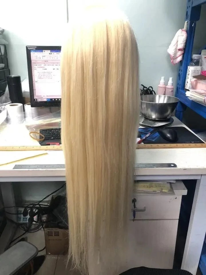 FH wholesale human raw hair natural black brazilian cuticle aligned virgin hair 13*4 lace front hair wig