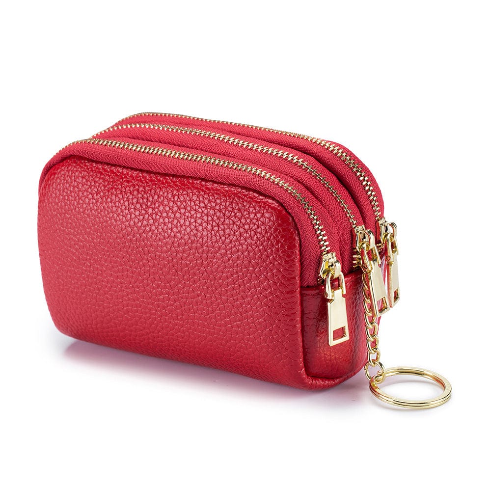 First Layer Cowhide Mini Coin Purse Cute Korean Version Ladies Multi-Functional lLather Coin Purse Coin Purse Key Chain