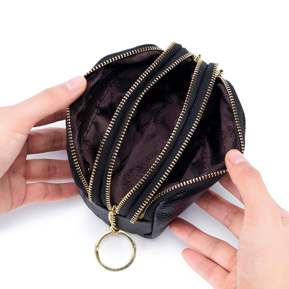 First Layer Cowhide Mini Coin Purse Cute Korean Version Ladies Multi-Functional lLather Coin Purse Coin Purse Key Chain