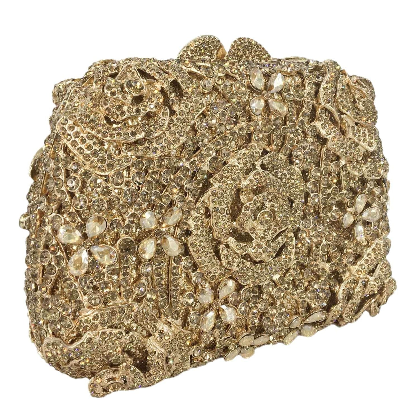 Flower Clutch Women Evening Bags Wedding Bridal Rose Handbags Party Dinner Rhinestone Handbag Purse