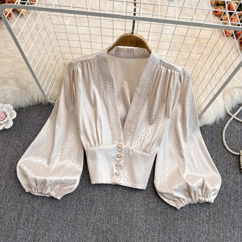 Free / Apricot 2022 best sell Leopard print shirt elegant women ladies' blouses tops for women
