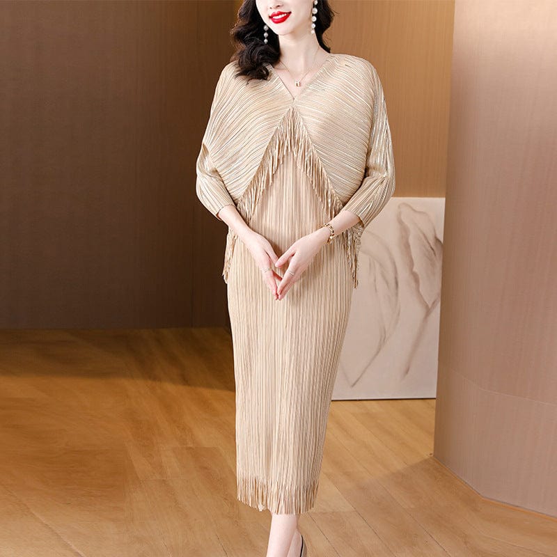 Free / apricot Fall Elegant Indian Pleated Ruffle Plus Size Engagement Birthday Dresses Women's Tiered Elegance Ladys Long Evening Dresses
