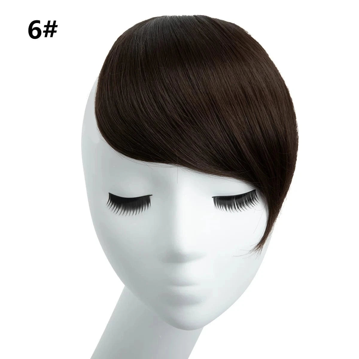 Fringe Heat Resistant Hairpiece 8'' Synthetic Hair Straight Bangs Natural Front Bangs Clip In Hair Extensions Line Full Bang