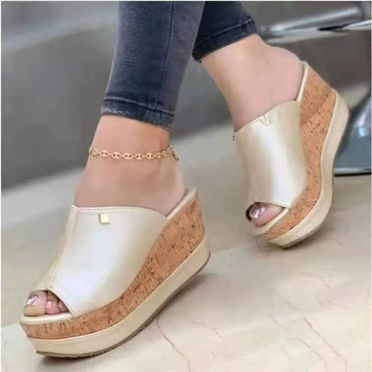 FS082  2022 Summer Peep Toe Sandals Fashion Platform Slippers Outdoor Casual Flip Flops Sandalias