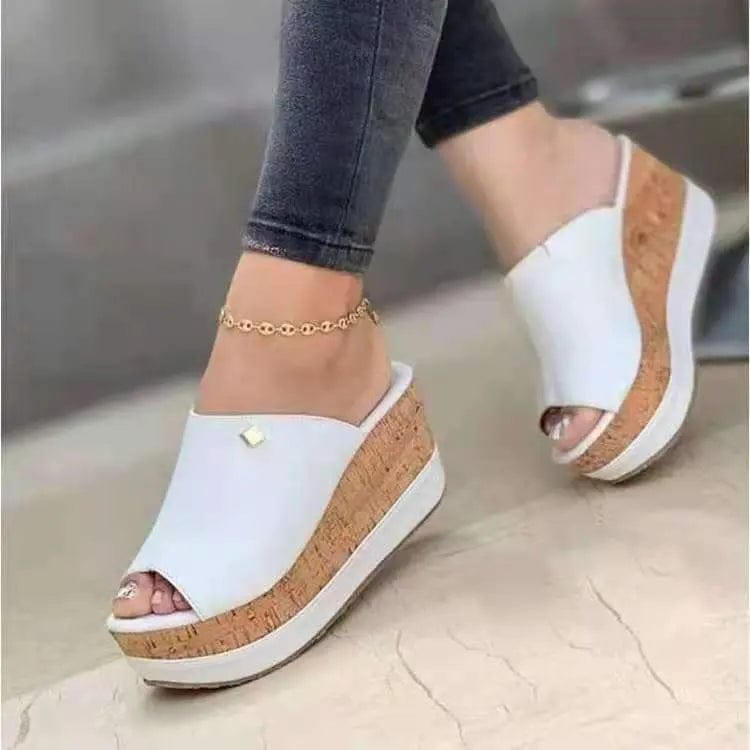 FS082  2022 Summer Peep Toe Sandals Fashion Platform Slippers Outdoor Casual Flip Flops Sandalias