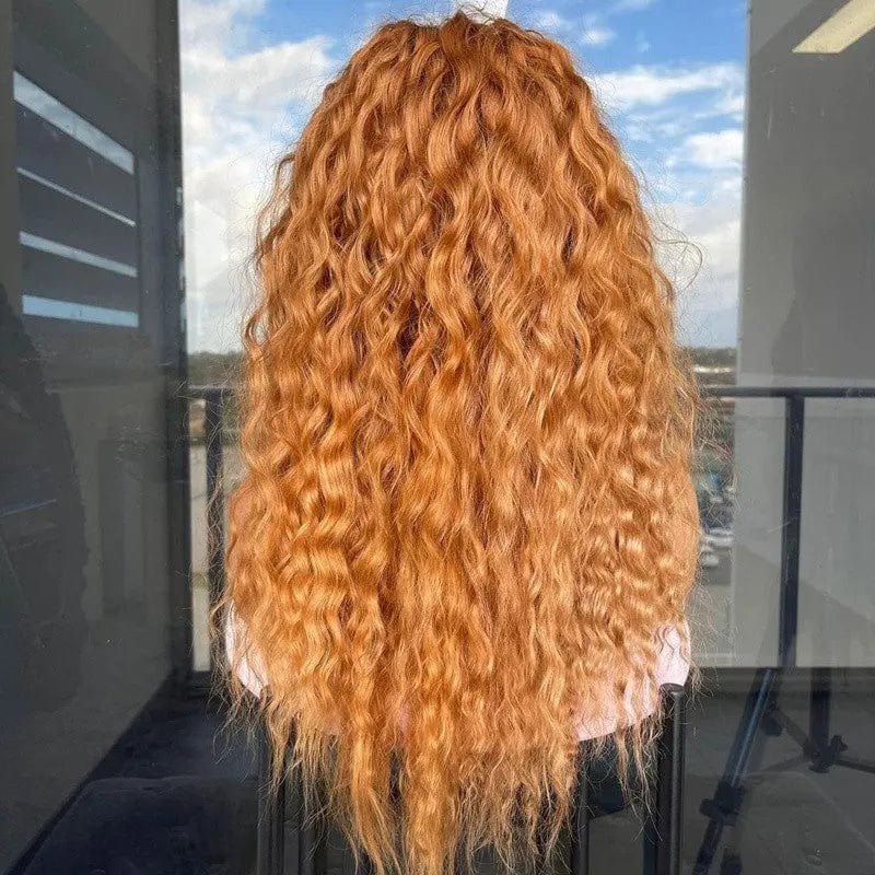Full Hair #30 Color Deep Curly Wig Pre Plucked With Baby Hair Cuticle Aligned Vietnam Hair Lace Front Wigs