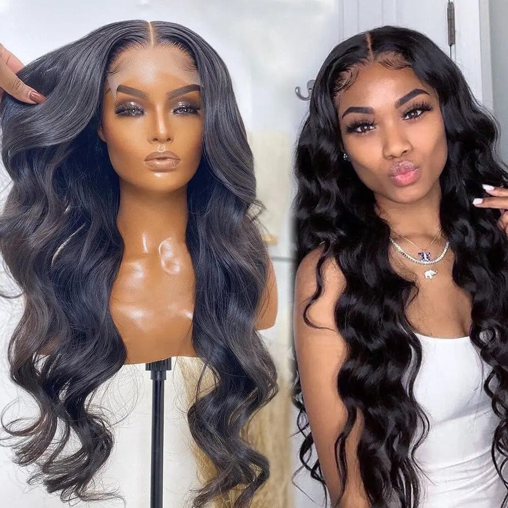 Full Hair Natural Black Color Water Wave Wig Pre Plucked With Baby Hair Cuticle Aligned Vietnam Lace Front Wigs