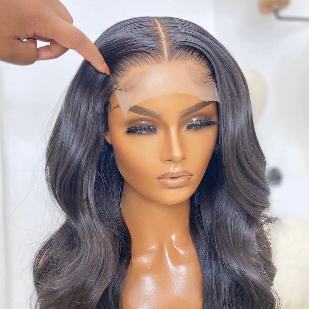Full Hair Natural Black Color Water Wave Wig Pre Plucked With Baby Hair Cuticle Aligned Vietnam Lace Front Wigs