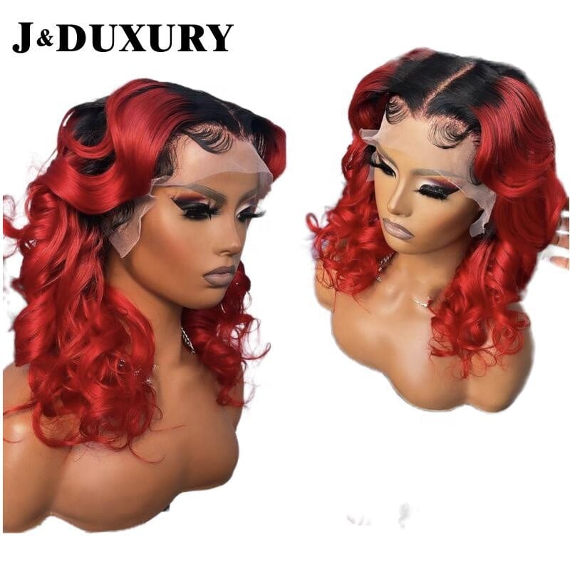 full lace wigs for black women red color body wave human hair wig wholesale human hair vendors 4x4 lace closure wig