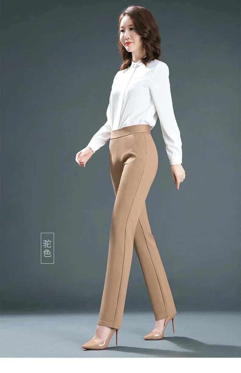 Full length professional business Formal pants women trousers girls slim female work wear office career plus size clothing
