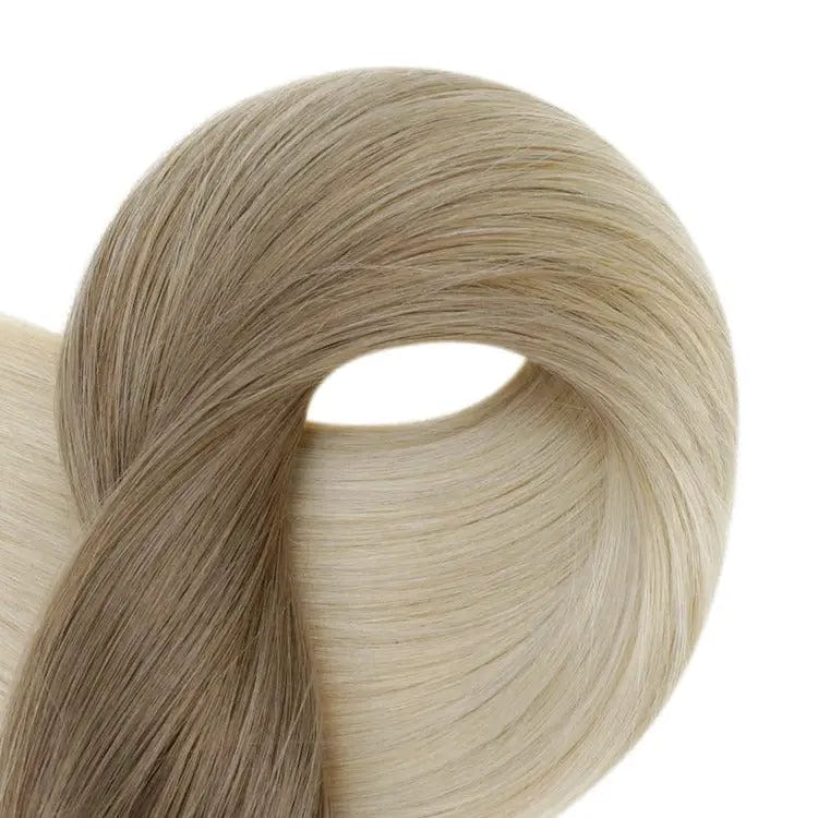 Full Shine Balayage Color #8/60 Hair 100% real human hair Double Weft Remy Hair Weft Extensions