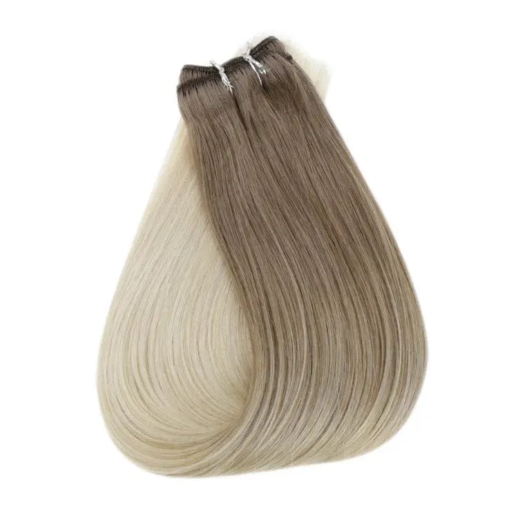 Full Shine Balayage Color #8/60 Hair 100% real human hair Double Weft Remy Hair Weft Extensions