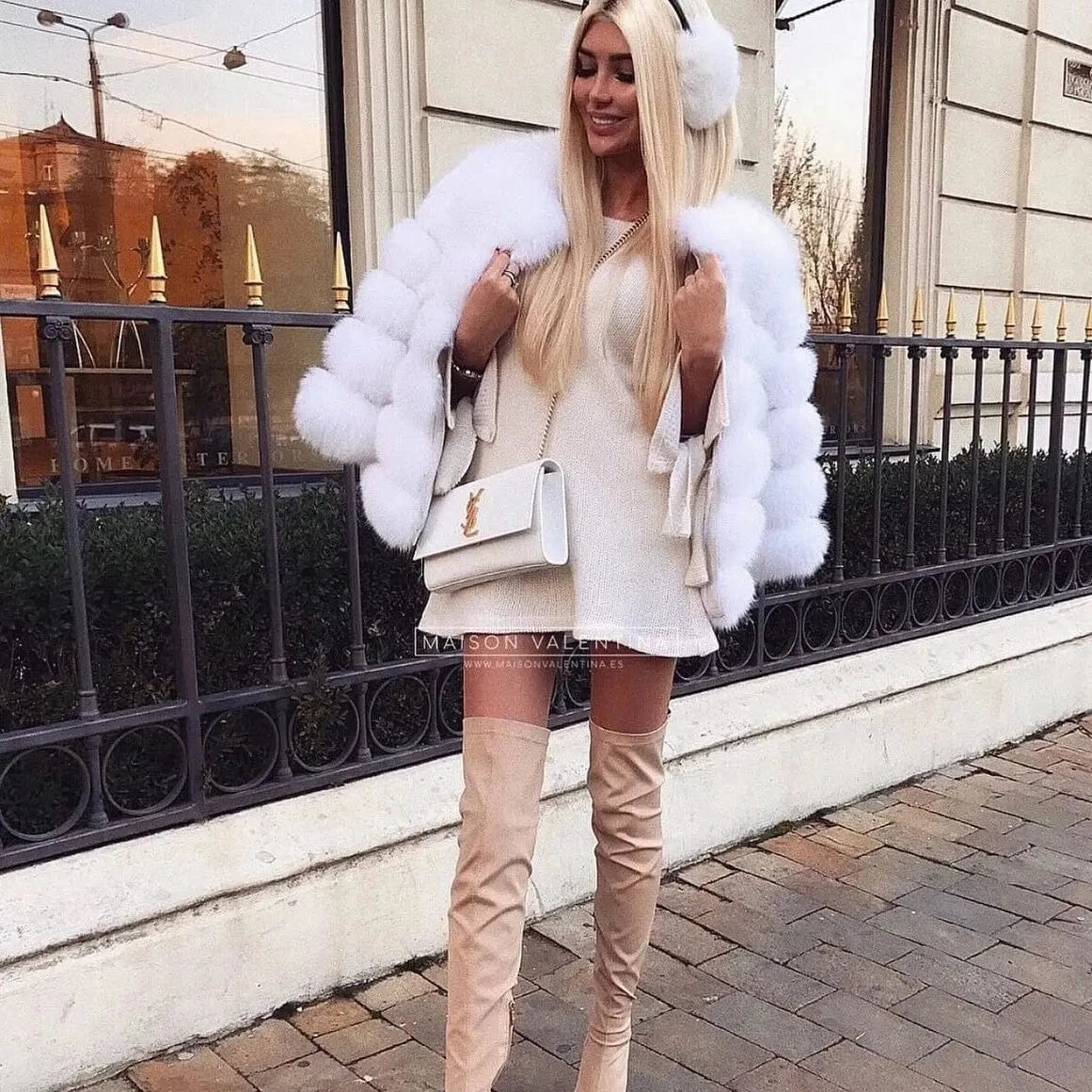 Fur Coat Women's Clothing Real Fox Fur Fashionable Warm Fox Fur Integrated Women