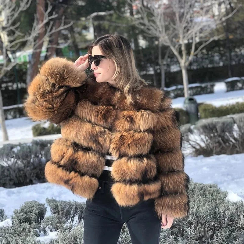 Fur Coat Women's Clothing Real Fox Fur Fashionable Warm Fox Fur Integrated Women