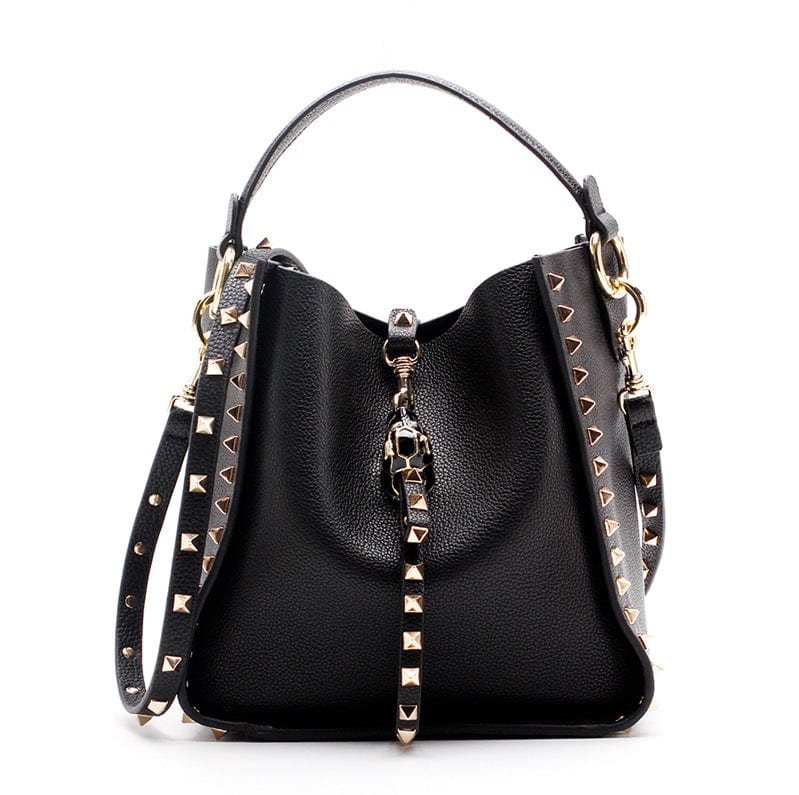 Genuine Cow Leather Shoulder Bags Fashion Rivet Style Ladies Hand Bags For Women High Quality Mini Crossbody Bag Bolsas Feminina