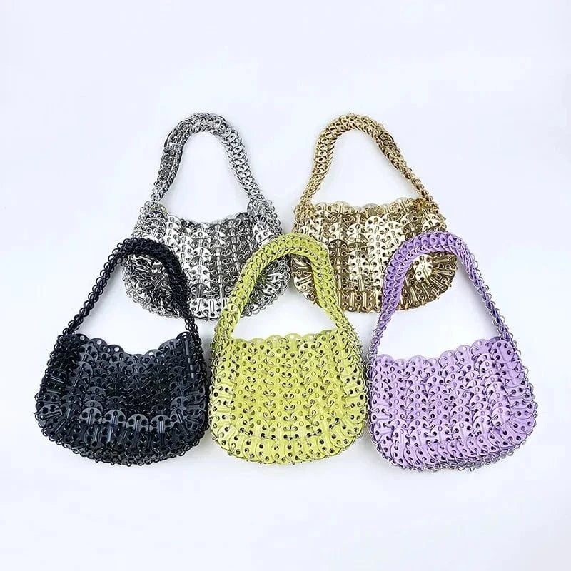 Glitter Small Handbags Wedding Formal Evening Clutch Party Cocktail Shoulder Purse Metal Sequins Bags