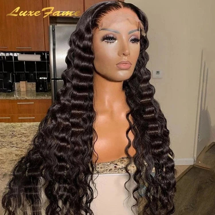 Glueless HD Transparent Lace Frontal Wigs Raw Indian Human Hair Lace Wigs Virgin Cuticle Aligned Body Wave Full Lace Front Wig