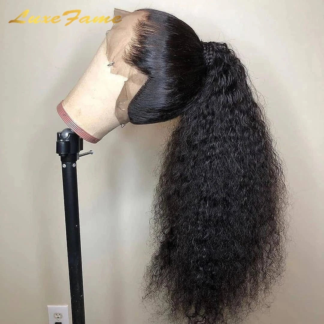 Glueless HD Transparent Lace Frontal Wigs Raw Indian Human Hair Lace Wigs Virgin Cuticle Aligned Body Wave Full Lace Front Wig