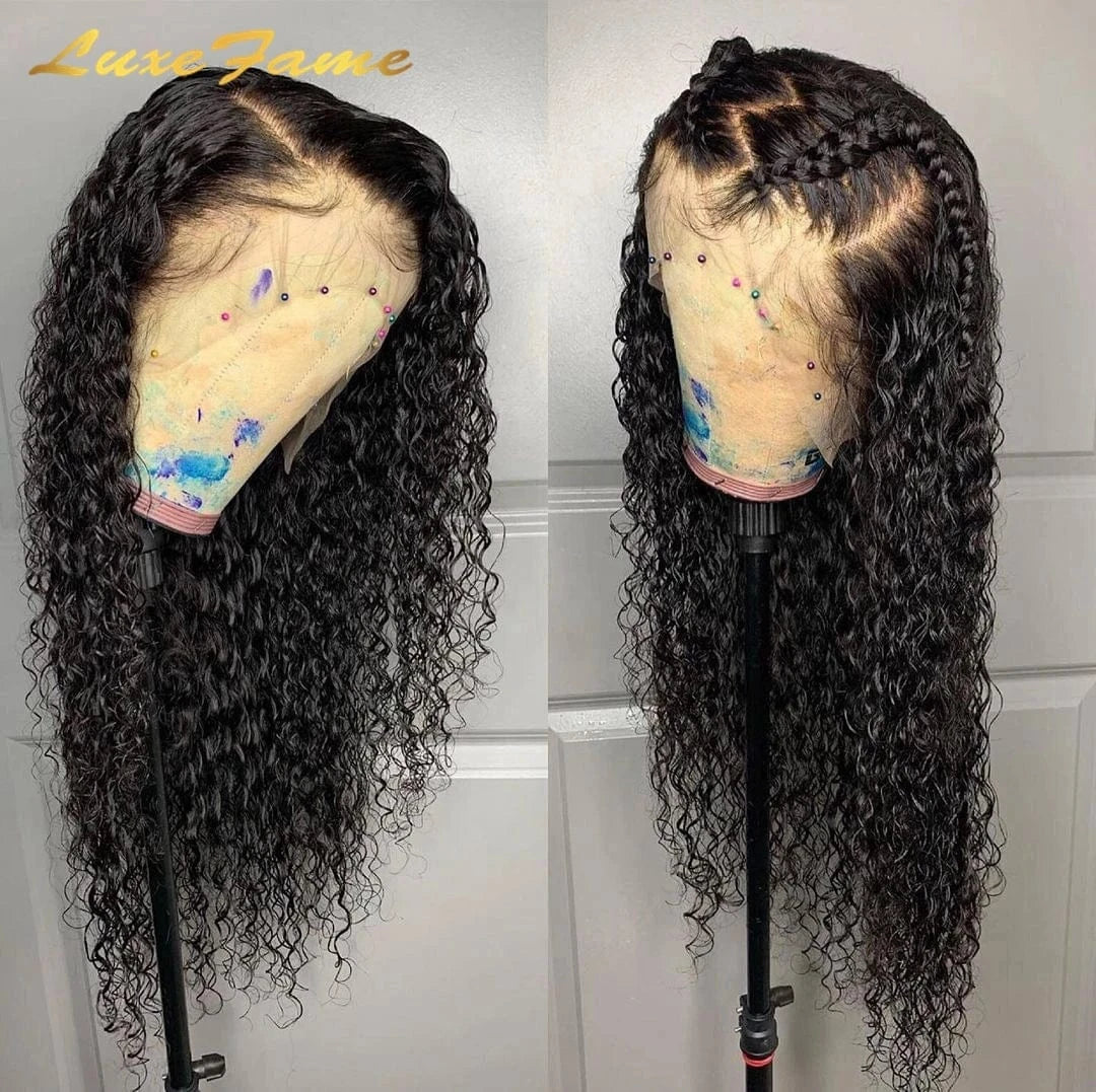 Glueless HD Transparent Lace Frontal Wigs Raw Indian Human Hair Lace Wigs Virgin Cuticle Aligned Body Wave Full Lace Front Wig