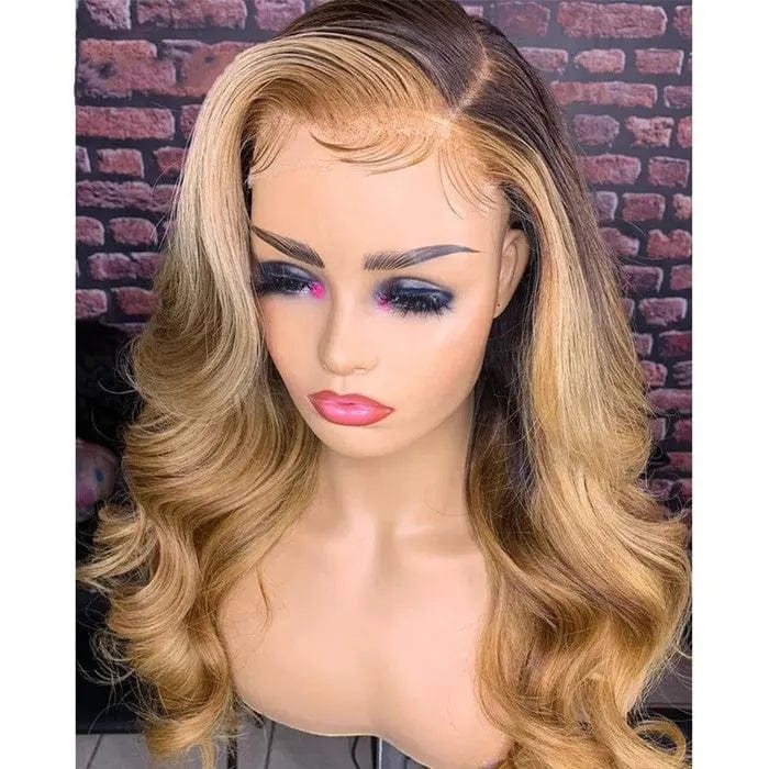 Glueless Highlight Ombre Ash 613 Blonde 13x4 Pre Colored Lace Front Wigs With Baby Hair Natural Wave Human Hair Wigs With Color