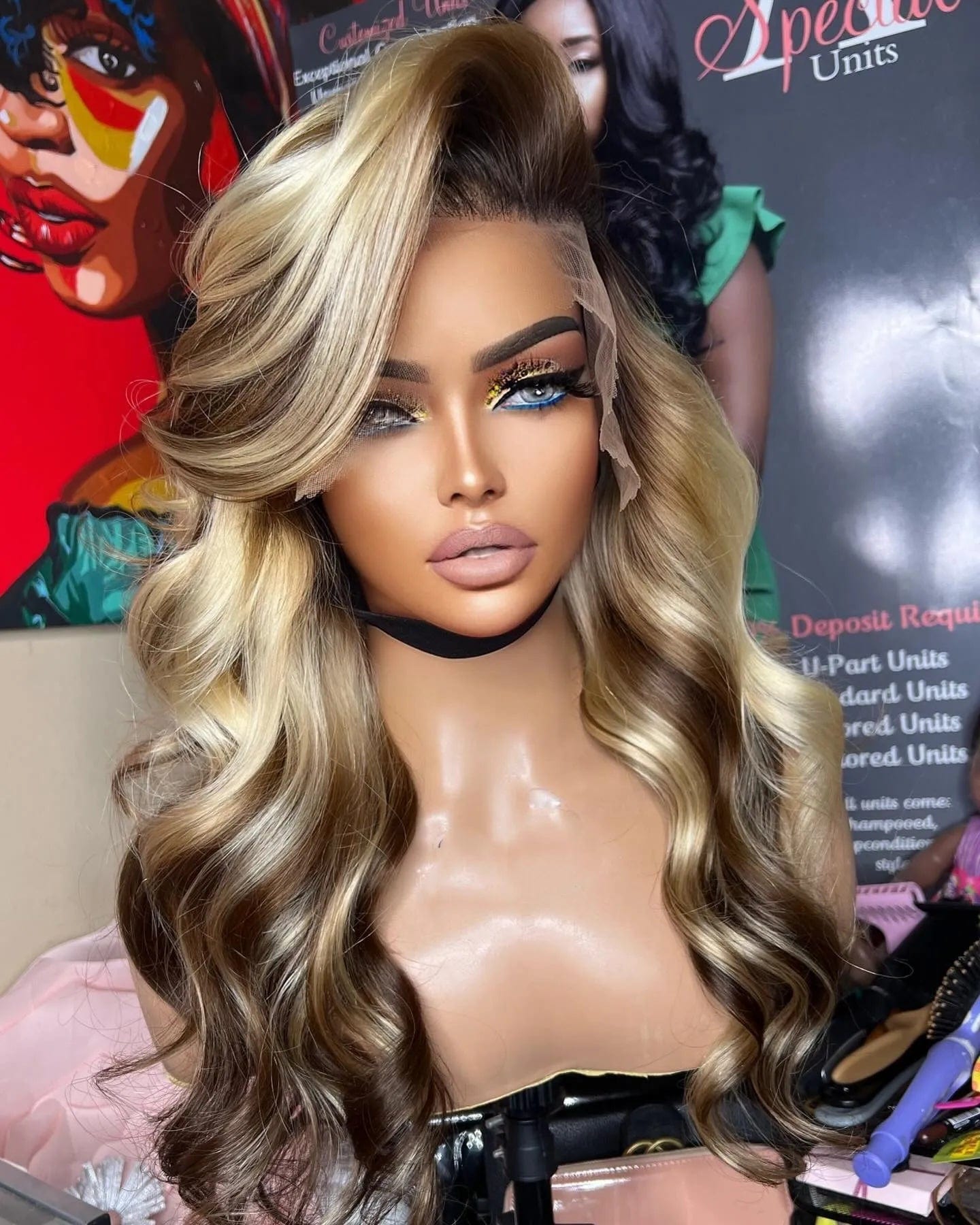 Glueless Quality Wig Cheap Price #4 613 Blonde Highlight Soft Virgin Remy Cuticle Aligned Human Hair Lace Front Wigs For Women